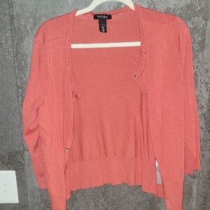 White House Black Market Coral Cardigan Sweater